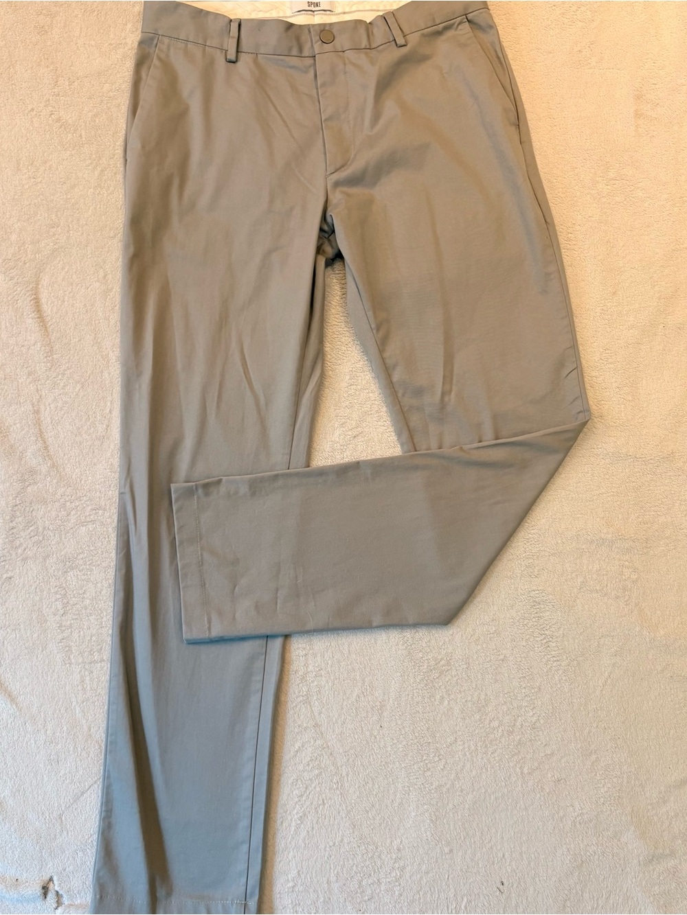 Spoke Men's Sharps Chinos Light Gray Sz 32 Build B